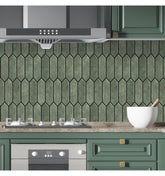 Modern Green Peel and Stick Backsplash for Kitchens